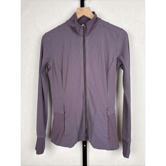 Athleta Jackets & Blazers - Athleta Shanti Salutation Jacket Powervita Womens Small Purple Activewear Yoga